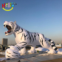 Modelo de animal grande gigante blanco realista volar Tigre inflable para escenario de concierto telón de fondo