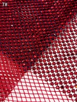 Tissu en dentelle de luxe brodé de strass et de perles, 100 % polyester, maille de tulle pour robes de mariée et de soirée, vente en gros