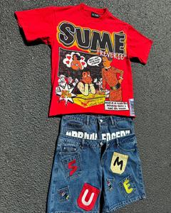 T-shirt court boxy ajusté pour hommes avec impression Dtg graphique personnalisé <span class=keywords><strong>Anime</strong></span> été respirant col rond en coton T-shirt épais - Product Image 6