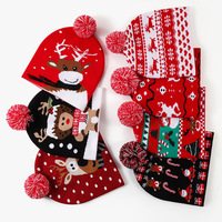 Cappelli Invernali Personalizzati con LED Colorati Natalizi, Berretti Lavorati a Maglia in Acrilico Jacquard con Fiocchi Cartoon
