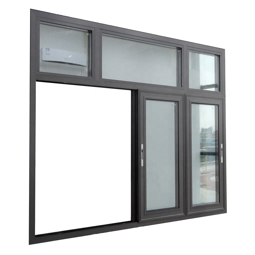 Ventana de vidrio a prueba de balas de aluminio/ventanas a prueba de balas de seguridad