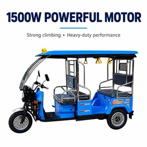 E-Rickshaw Eléctrico Tuk Tuk de 3 <span class=keywords><strong>Ruedas</strong></span>, 1500W, Capacidad de 370KG, 4 Asientos para Pasajeros, Precio de Fábrica, Exportación - Product Image 2