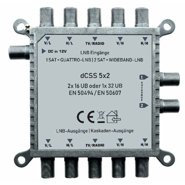 Professional Durable Satellite Tv signal System Unicable Multiswitch DCSS Switch Satellite