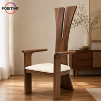Chaise de salle à manger haut de gamme en bois de frêne massif, fauteuil moderne à dossier haut, chaise rembourrée pour villa, hôtel, salle de conférence, vente en gros