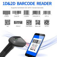 Xincode Handheld Wired 1D 2D Qr Lector de código de barras USB Escáner de código de barras 640x480 Sensor CMOS global para recibo Inventario de efectivo
