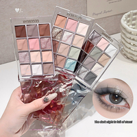 GEGE BEAR Palette d'ombres à paupières multifonctionnelle Water Wave 12 couleurs Pigment abondant Gamme de couleurs riches Ombre à paupières blendable