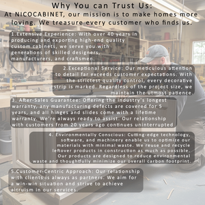 Nicocabinet nhà bếp hiện đại tốt tủ bán buôn Modular sơn mài thiết kế carcase cửa kính tủ bếp đã sẵn sàng để lắp ráp - Product Image 3