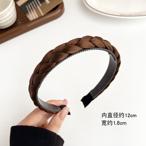 Parrucca treccia a spina di pesce fascia <span class=keywords><strong>per</strong></span> capelli con <span class=keywords><strong>denti</strong></span> antiscivolo femminile fascia alta <span class=keywords><strong>per</strong></span> capelli a compressione - Product Image 6