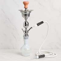 Ensemble de chicha moderne, chicha avec design glacé, acier inoxydable + verre, salon, bar, fête, maison, club, cadeau, fabrication OEM, vente en gros haut de gamme