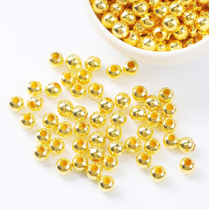 JD GEMS Wholesale 18K <strong>Gold</strong> Plated Copper Spacer <strong>Beads</strong> Durable Round <strong>Beads</strong> for Bracelet Necklace <strong>Design</strong> in Stock - Product Image 2