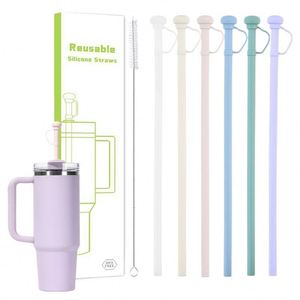 Food Grade Silicone <b>Straw</b> with Dinosaur Hat Dust Plug Cute Cartoon Silicone <b>Straw</b> Compatible with Stanley Tumbler - Product Image 5