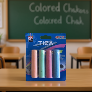 Tiza Colored Chalk 4Pcs Pack For Writing On Blackboard School Use - Product Image 2