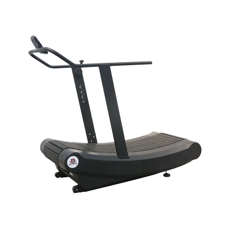 Mesin Gym lari peralatan penggunaan Manual komersial menghasilkan sendiri Trademill kebugaran melengkung treadmill