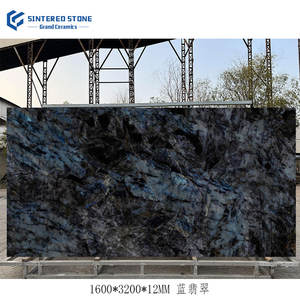 หินหยกสีฟ้าขนาด3200*1600*12มม. ขนาดใหญ่สำหรับห้องรับประทานอาหารผนังเคาน์เตอร์พื้นกำแพงกำแพงกำแพง backsplash Hall ซักรีดถนน - Product Image 1