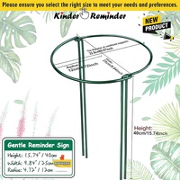 Lot de 8 anneaux de support demi-rond pour plantes Ensembles de piquets Versatile Pivoine Tomate Hortensia Rose Fleurs Plante Cages Piquets