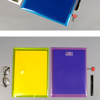 Cubierta transparente de papelería para documentos de PVC, carpeta de archivos de informe, cubierta de plástico transparente de tamaño A4 con barra deslizante
