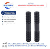 GB901 Grade 10.9 Black Steel Double End Stud Bolts Custom Extra Long High Tensile M12-M39 M48300 M48500