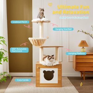 JQ Extra Großer Katzenbaum für Große Katzen wie <span class=keywords><strong>Maine</strong></span> <span class=keywords><strong>Coon</strong></span> mit Robuster Konstruktion und Reichlichem Ruhebereich - Product Image 3