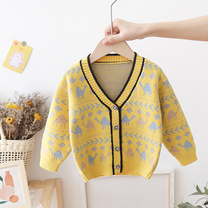 2023 nouveau automne hiver enfants manteau tricoté vestes garçons filles <span class=keywords><strong>pull</strong></span> chaud Cardigans bébé épaissi chandails extérieurs - Product Image 6