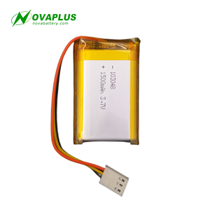 노바 리튬이온 배터리 평평한 직사각형 <span class=keywords><strong>3.7v</strong></span> 리튬 폴리머 배터리 셀 <span class=keywords><strong>103048</strong></span> 5.55wh <span class=keywords><strong>3.7v</strong></span> 1500mah 충전식 배터리 - Product Image 2
