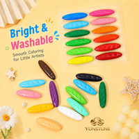 Crayons en plastique pour enfants, 12/24/36 couleurs, en forme d'arachide, ne salissent pas les mains, lavables, pour corriger la posture des mains lors de la peinture et du gribouillage