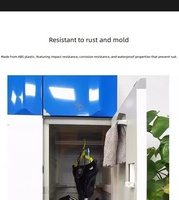 Casier de rangement extérieur en ABS avec serrure électronique, porte à fermeture automatique, étagères réglables pour salles de sport, hôpitaux, bureaux, assemblé