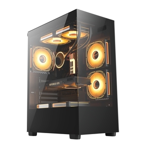 พีซีเกม ATX พร้อมระบบระบายความร้อนด้วยน้ำที่ผ่านการตรวจสอบแล้วแหล่งจ่ายไฟที่มีประสิทธิภาพเคสคอมพิวเตอร์ที่ทันสมัย - Product Image 2