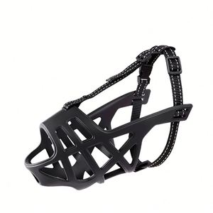 Nouvelle muselière d'entraînement pour chien, épaisse, robuste, souple, anti-morsure, équipement d'agilité, en TPR et nylon, imperméable, muselière en forme de panier pour chiens - Product Image 1