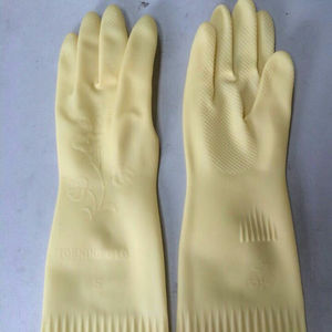 Gants en latex chauds à manchette longue, doublés de <span class=keywords><strong>coton</strong></span> coréen pour le nettoyage ménager, doublés de polaire, gants de cuisine coréens imperméables - Product Image 2