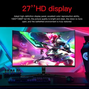 ピンク27インチゲーミングモニター165hz300cd/m21500rVaスクリーンデスクトップコンピューターLedモニターリフティングベース付き - Product Image 3