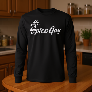Camiseta de manga larga Mr Spice Guy, color negro, unisex, talla mediana para adultos - Product Image 3