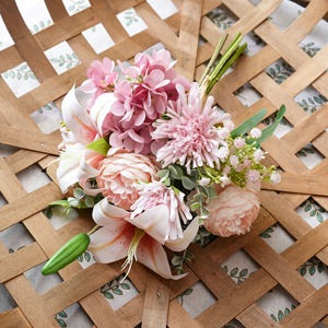 Bouquet de fleurs artificielles CallaFloral, lys, rose thé, rose, décoration pour la maison et les mariages CF01088A - Product Image 3