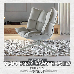 Y304 Modern Home Office Art Decor Furniture <b>Chairs</b> High Back Soft Fabric Sofa Cozy <b>Easy</b> <b>Chairs</b> for Public Living Room Bedroom - Product Image 3