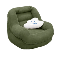 Fauteuil inclinable moderne et confortable en velours côtelé, grand format, facile d'entretien, pour salon, appartement, hôtel, villa ou école