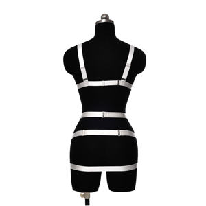 2021透明ボディケージランジェリーエロナイトウェアセクシークラブダンスウェア五芒星セクシーな女性ランジェリー純血種ベルト - Product Image 5