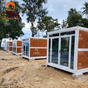 บ้านคอนเทนเนอร์พับได้ C-Box ทรงสี่เหลี่ยมผืนผ้า หนาพิเศษ บ้านคอนเทนเนอร์ทันสมัย - Product Image 2