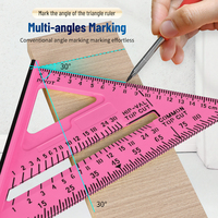 Regla Triangular Métrica de ABS de Alta Calidad Sowell de 7"-12", Moldeada por Inyección de Dos Colores, Uso Industrial y DIY, OEM Personalizable, ODM, 1 Año de Garantía