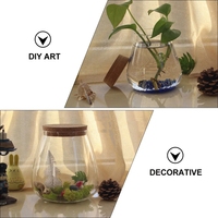 Bocaux Terrarium en Verre avec Liège Bouteilles Couvercles Plante Décorative Faveur Bol Kit de Rangement Conteneurs Bouchons Pot Paysage