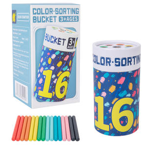 Giocattolo educativo Montessori nuova classificazione dei colori per bambini del cilindro di gioco 5-7 anni secchio di smistamento di colore del legno - Product Image 6