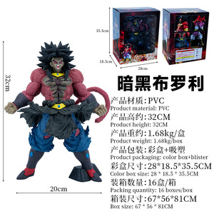 Figura de acción de 32 cm de <span class=keywords><strong>Dragon</strong></span> <span class=keywords><strong>Ball</strong></span>, modelo de colección de PVC, <span class=keywords><strong>Super</strong></span> Saiyan, versión oscura y original, <span class=keywords><strong>Broly</strong></span>, para regalo. - Product Image 2