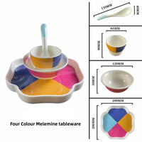 Vente en gros d'ensembles de vaisselle en plastique céramique occidentale de luxe kit d'assiettes et de tasses de luxe pour restaurants à usage domestique fabriqué en Chine