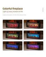 Diffuseur d'ambiance avec effet de flamme 3D réaliste, humidificateur, réservoir de 300 ml, charge par type C, fonctionnement silencieux