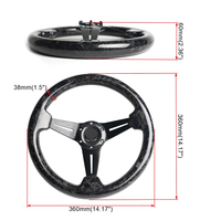 Volant de direction automobile en carbone forgé à 3 branches, performance drift, universel 6 trous, prix direct usine, commandes en gros