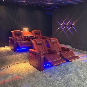 مسرح منزلي حديث وفاخر بمقاعد غرفة معيشة أثاث مسرح منزلي مع مسند رأس كهربائي - Product Image 2