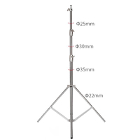 Support d'éclairage en acier inoxydable de 2,8 m, support de photographie pour éclairage photo et vidéo, support robuste à ressort amorti, trépied