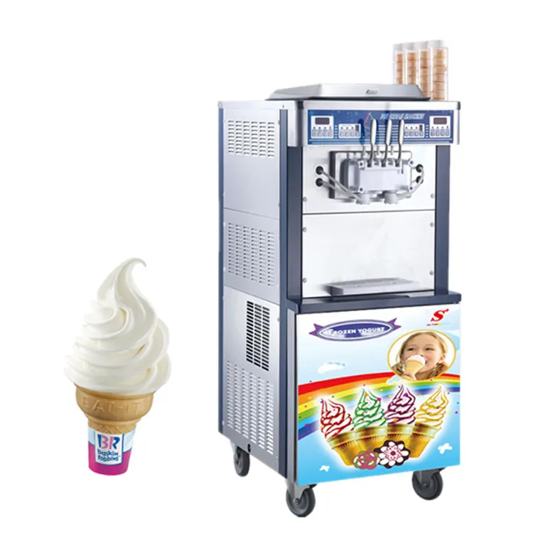 Gelato morbido commerciale su ordinazione che fa il creatore della macchina del gelato della macchina imballatrice