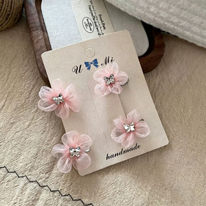Popular Niche Design <b>Sweet</b> Flower Hair Accessory Cute Exquisite Fashionable Women's Fabric Hair Accessory Wholesale Headwear - Product Image 5