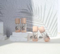Flacon de luxe en verre pour fond de teint liquide, flacon cosmétique rond en verre vide rechargeable pour fond de teint et sérum avec bouchon