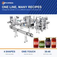Chaîne de remplissage et de bouchage de sauces modulaire et évolutible pour startups, avec co-produktion et emballage compact, nécessitant deux personnes