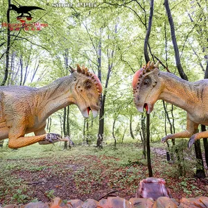 Model dinosaurus taman hiburan animatronik 3D desain kustom